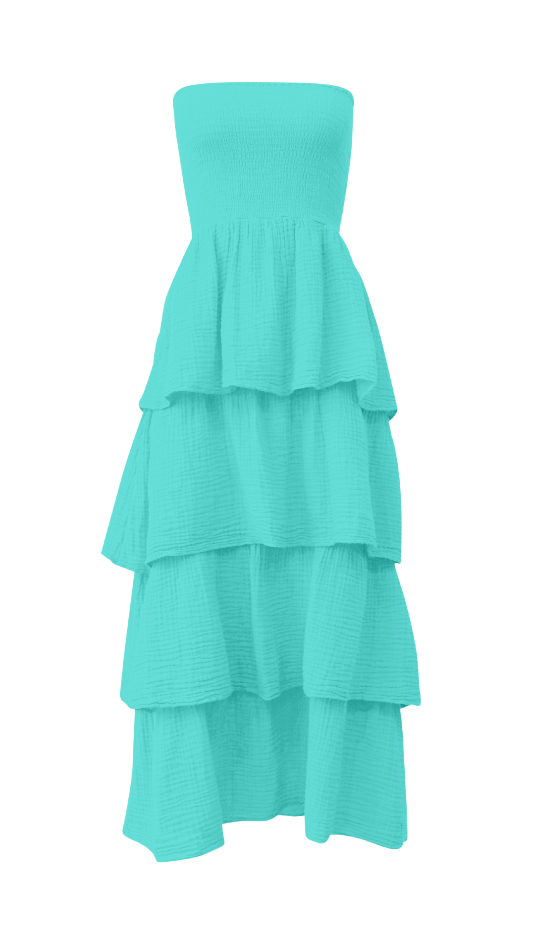 Strapless Tier Maxi Dress Gauze - Bermuda