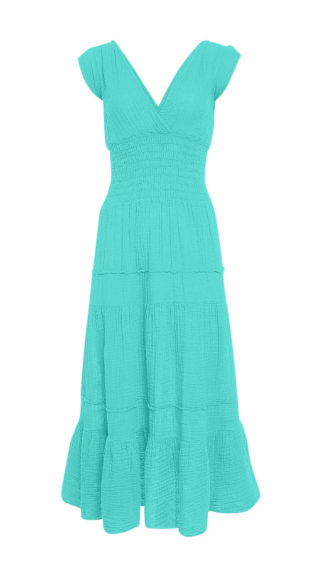 Smocked Dress Gauze - Bermuda