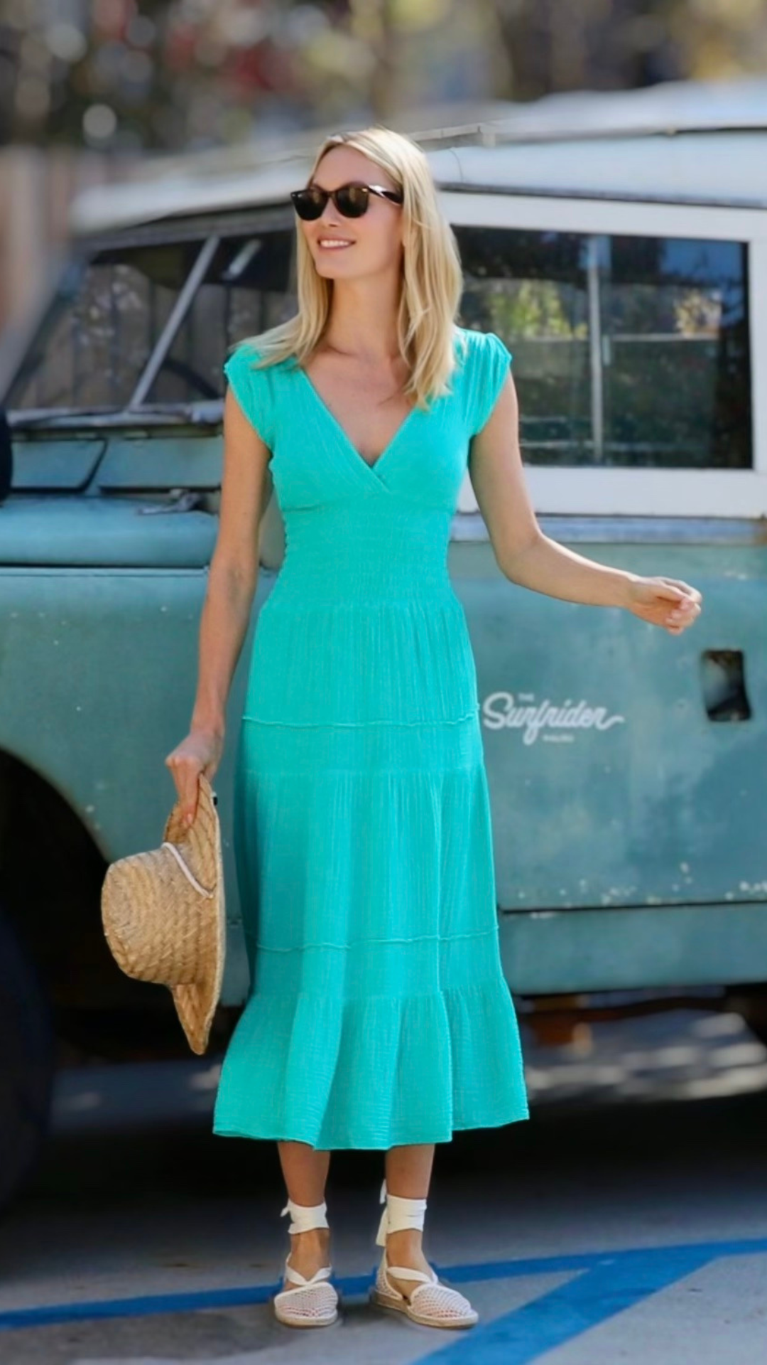 Smocked Dress Gauze - Bermuda