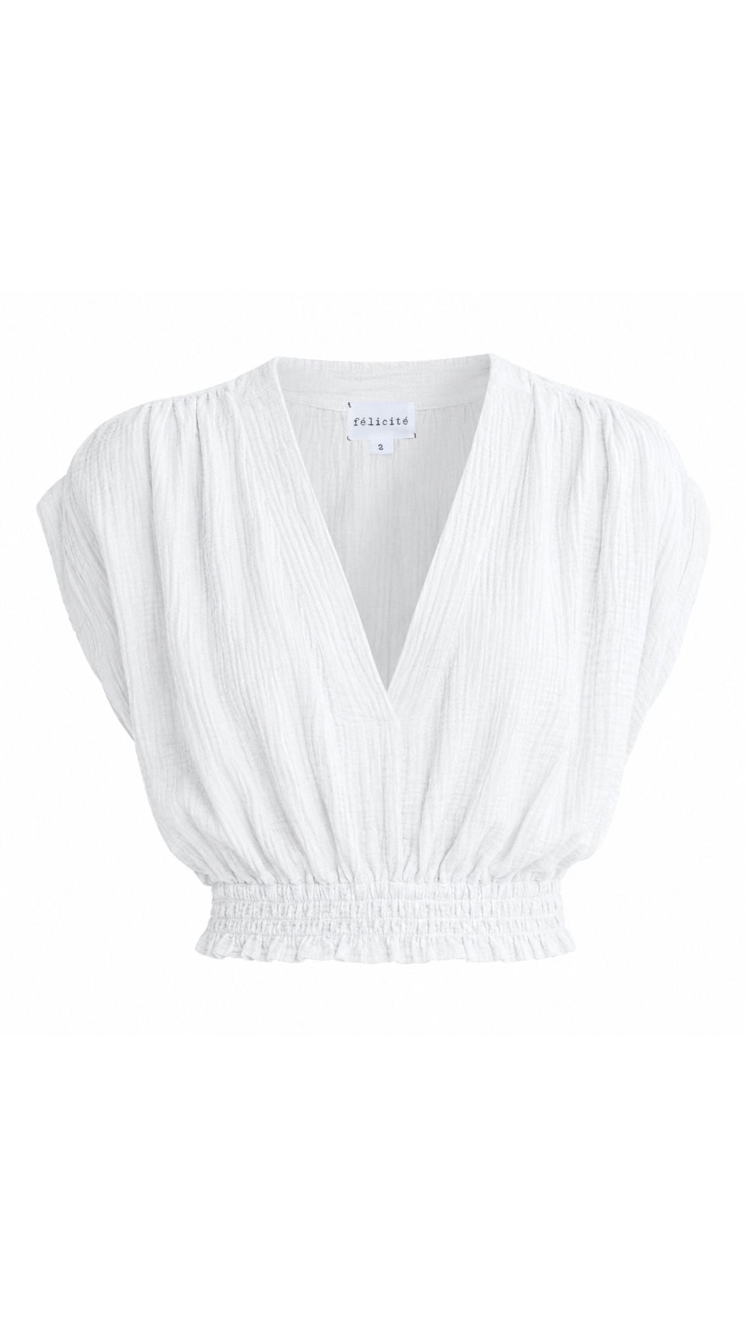 Vacay Top Gauze - White