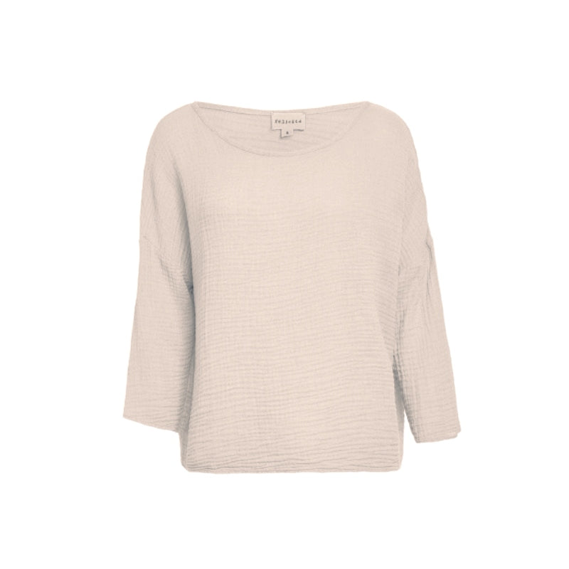 Off Shoulder Top Gauze - Birch