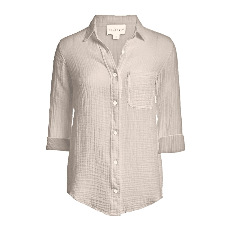 Boyfriend Top Gauze - Birch