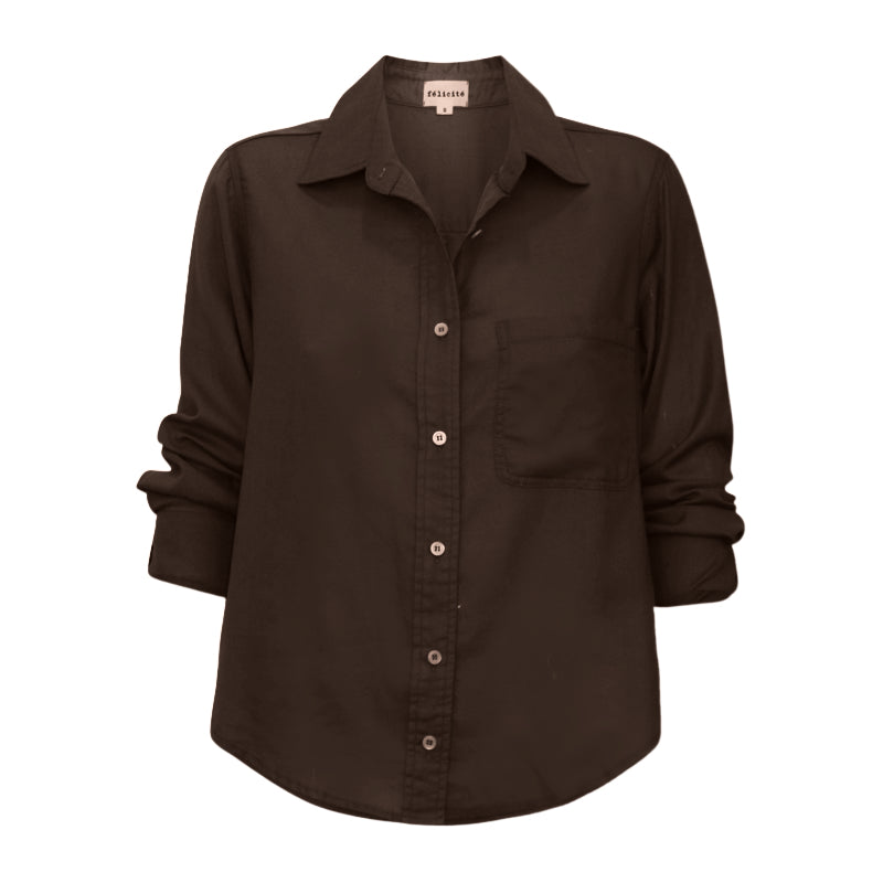 Drop Shoulder Shirt - Bark