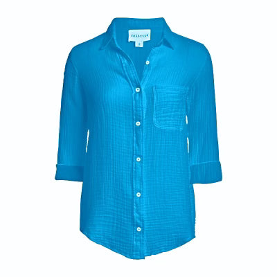 Boyfriend Top Gauze- Turks Caicos