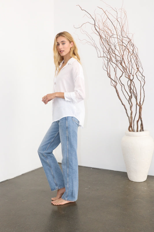 Drop Shoulder Shirt - White