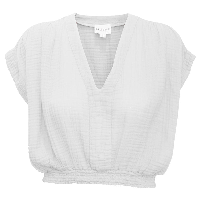 Vacay Top Gauze - White