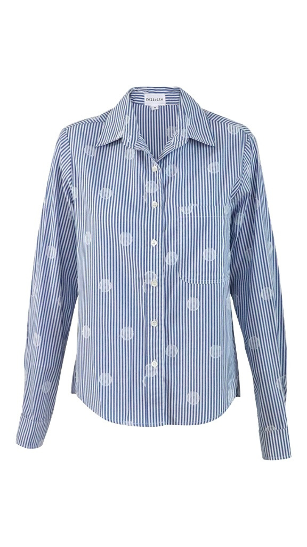 Boyfriend Top - Blue Stripe