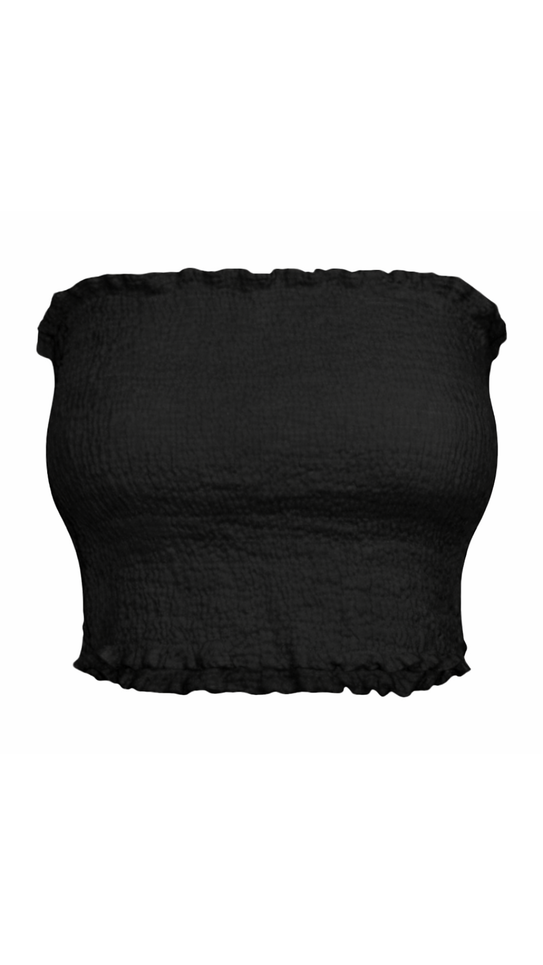 Smocked Tube Top - Black
