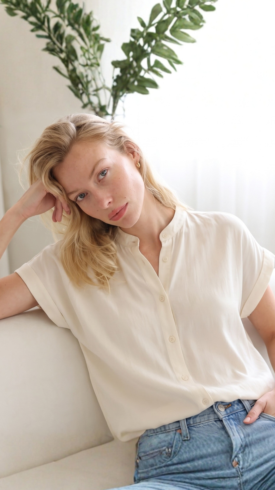 Short Sleeve Top Cotton Blend - Canolli