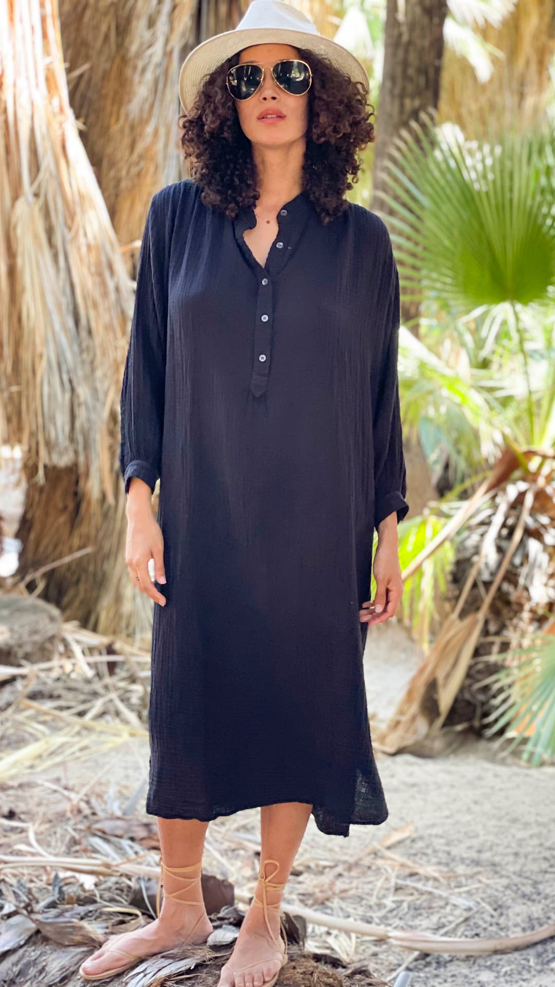 Poet Dress Gauze - Black Poet Dress Gauze - Black