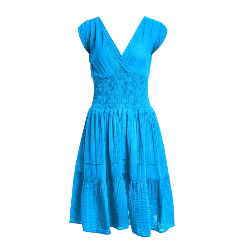 Smock Mini Dress Gauze- Carnival