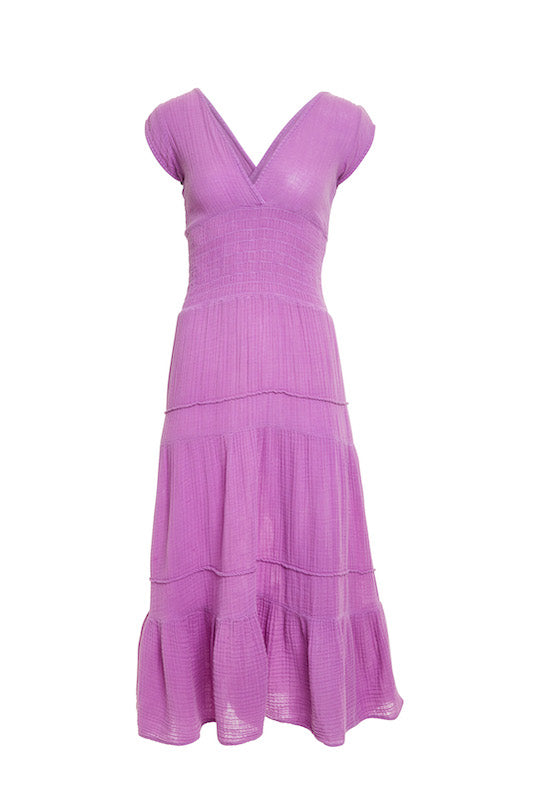 Smocked Dress - Electric Orchid