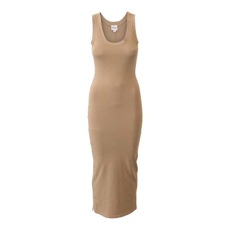 Tank Knit Dress - Saddle