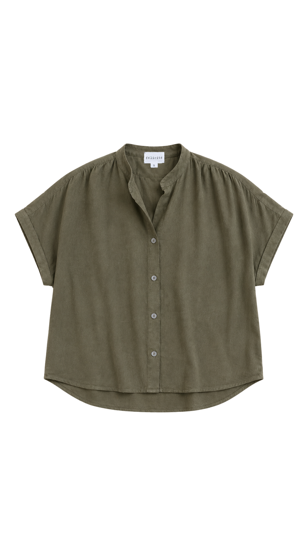 Short Sleeve Top Linen - Military