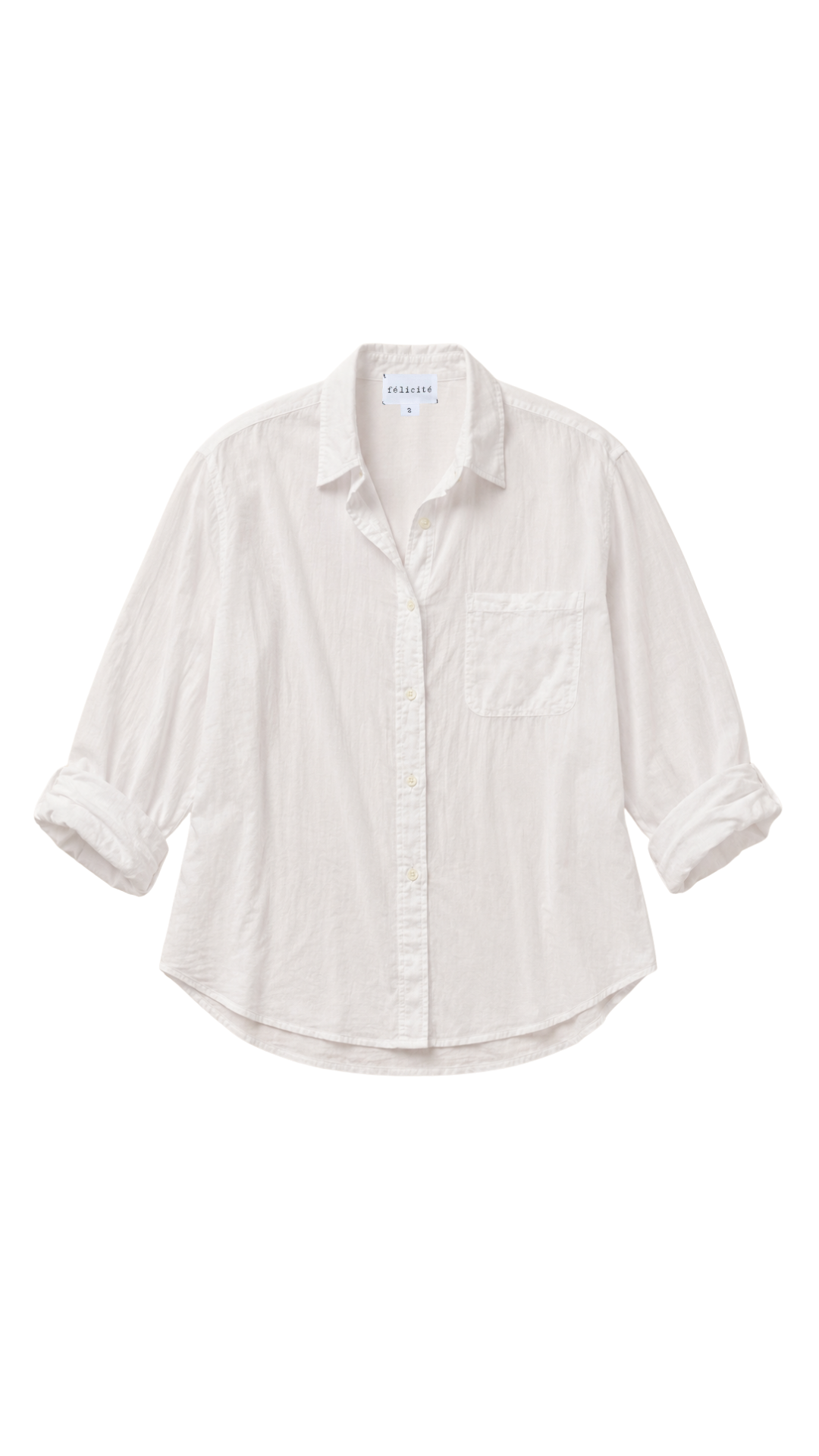 Boyfriend Top Cotton Voile - White