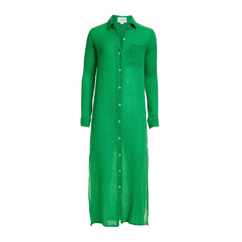 Boyfriend Maxi Dress Gauze - Golf Course