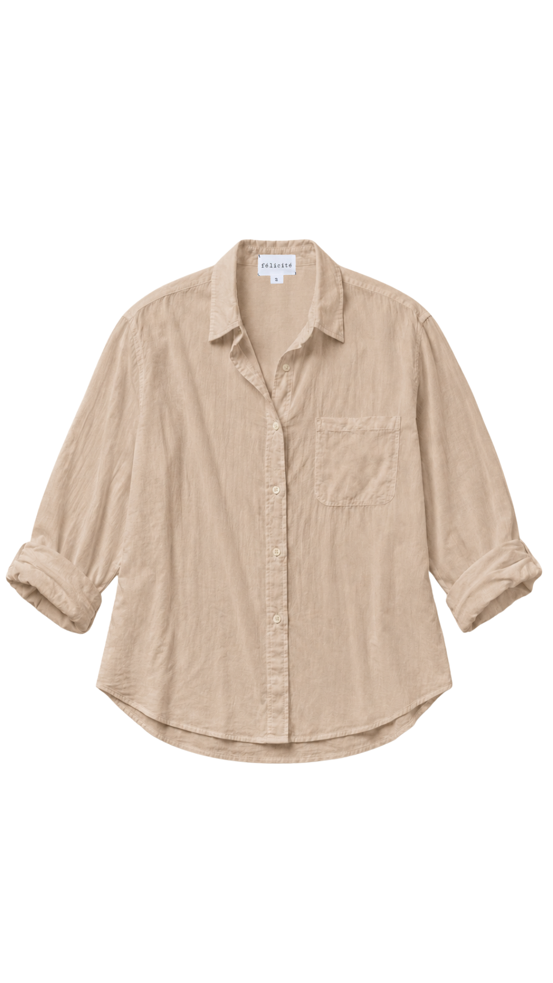 Boyfriend Top Cotton Voile - Light Tan