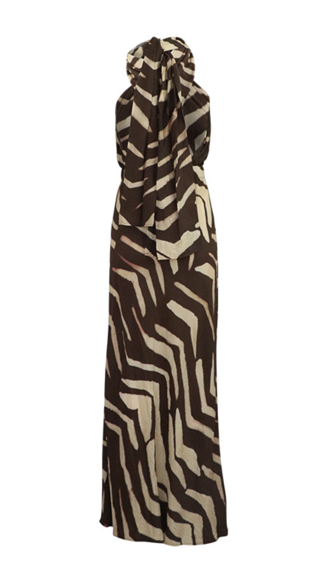 Halter Wrap Maxi Viscose - Zebra