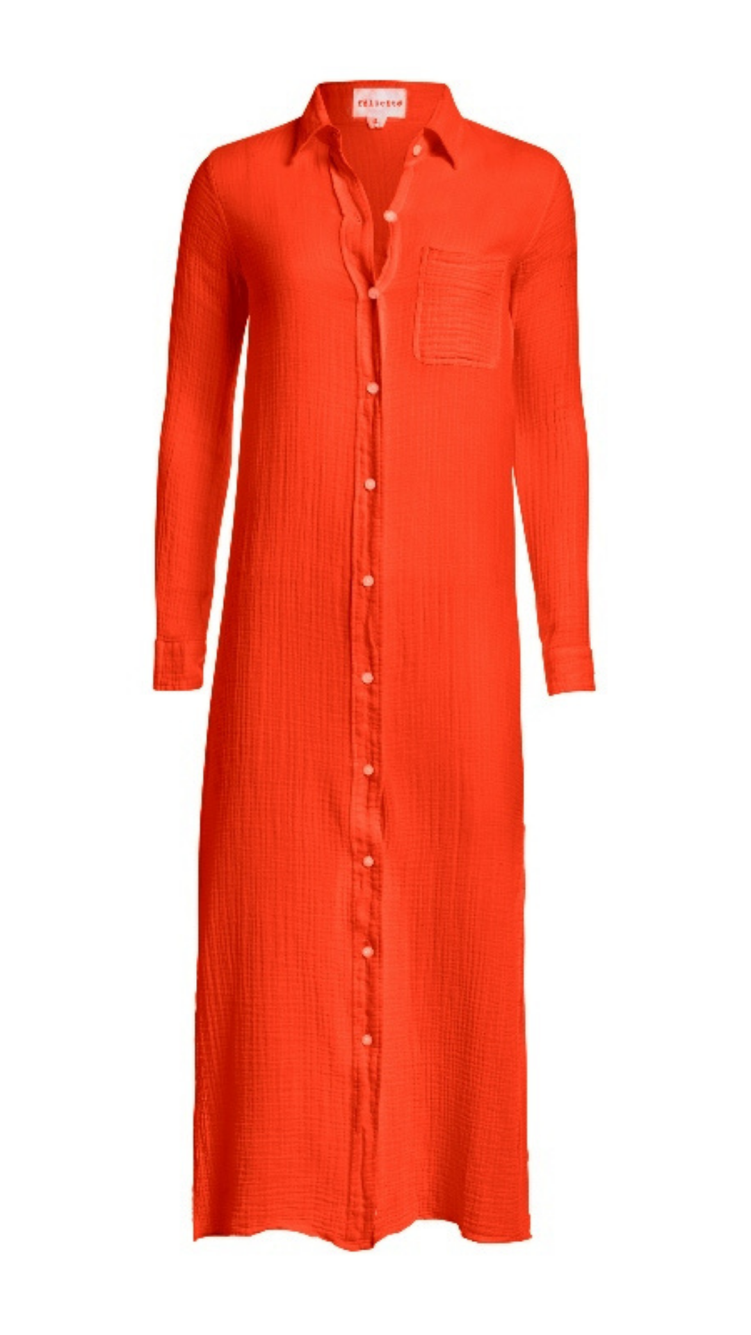 Boyfriend Maxi Dress Gauze - Cherry