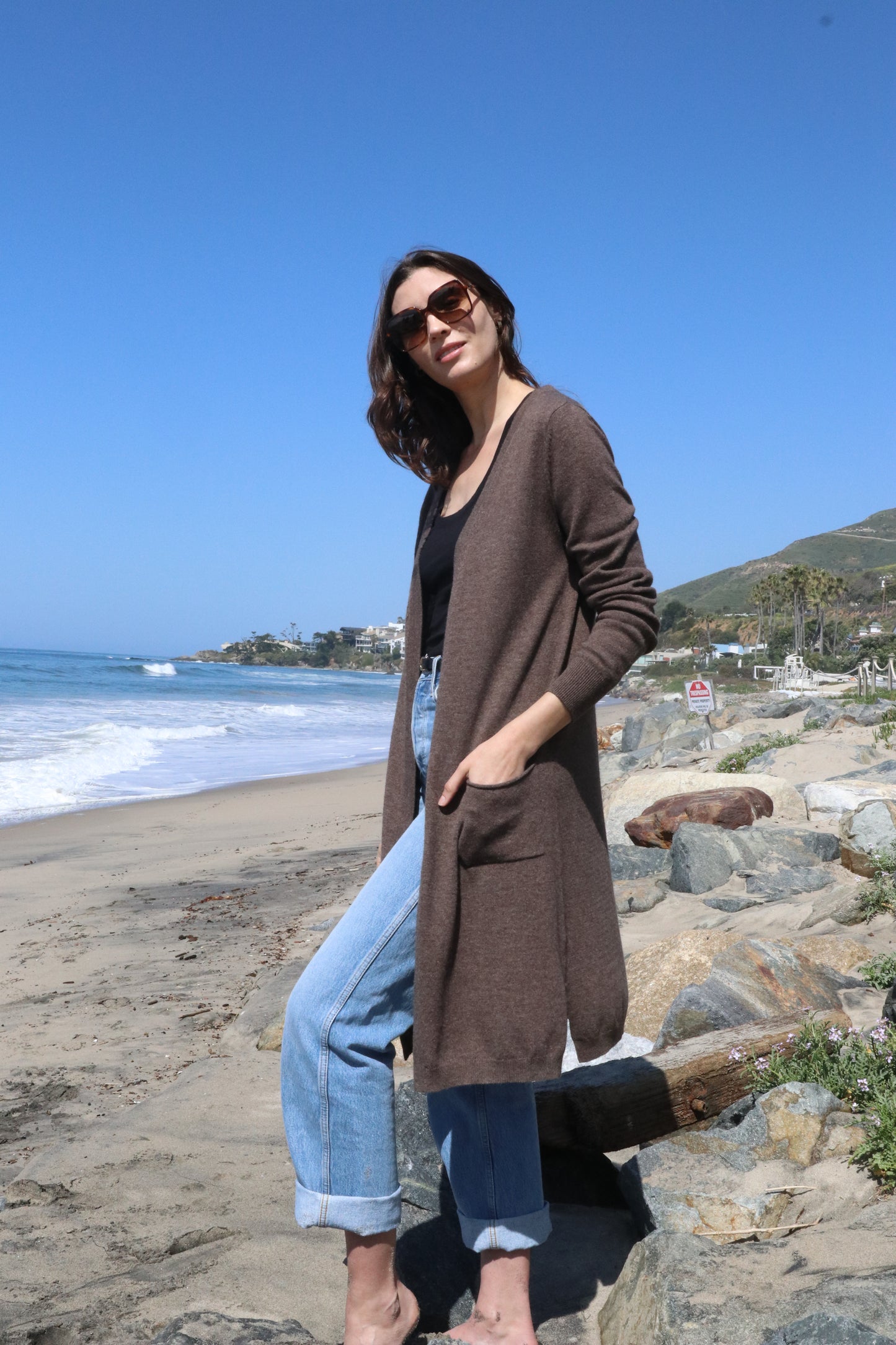 Pocket Cardigan Cashmere French Toast