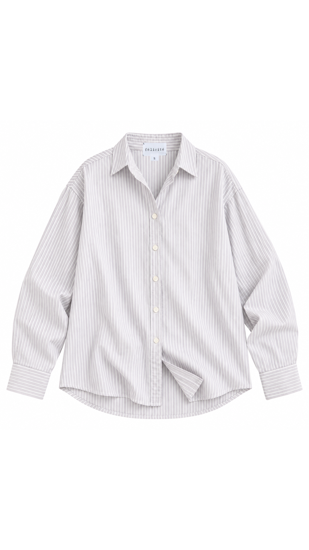 Drop Shoulder Shirt Lyocell Silk - Coco Stripe