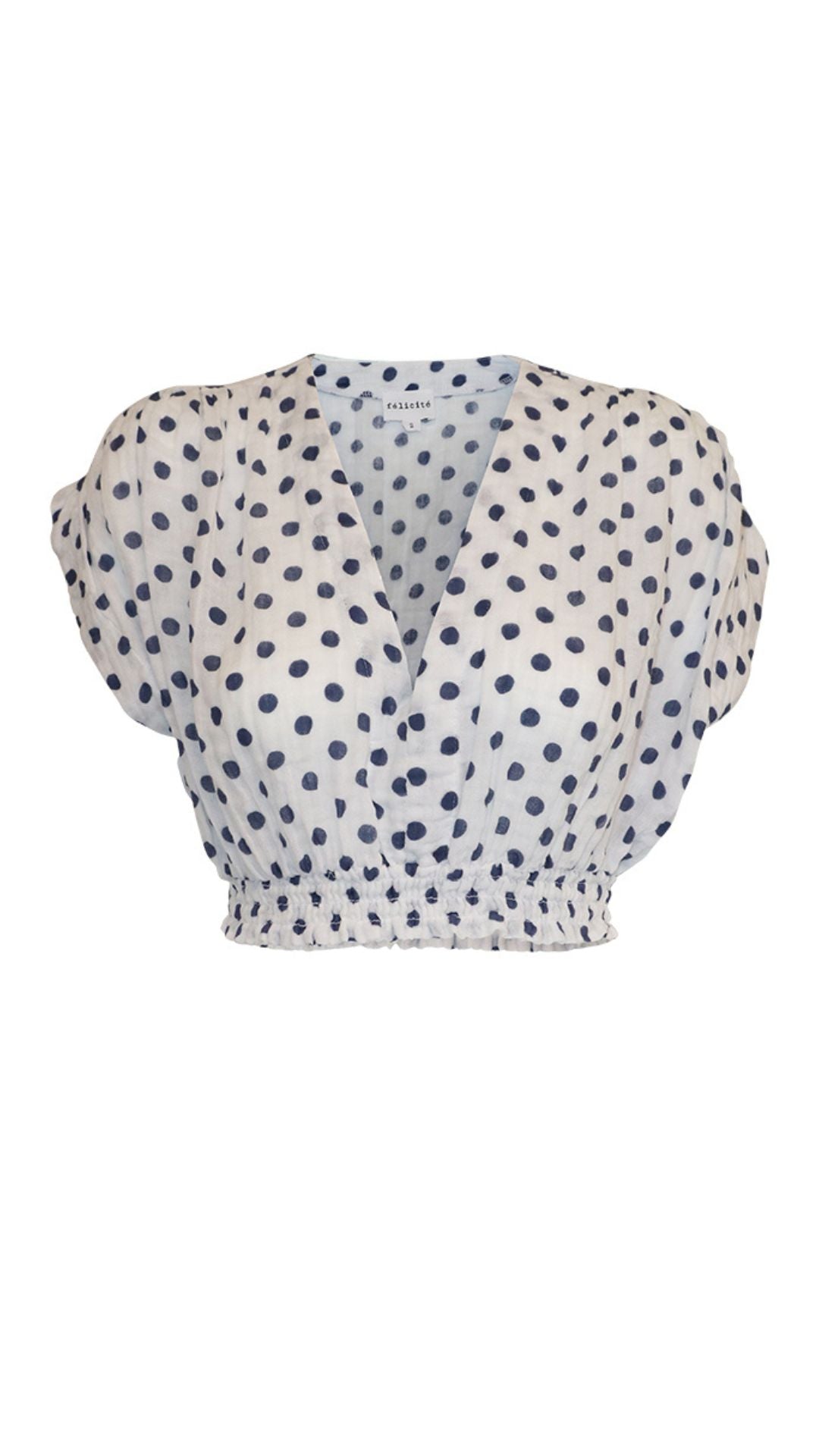 Vacay Top Gauze - Blue Dot