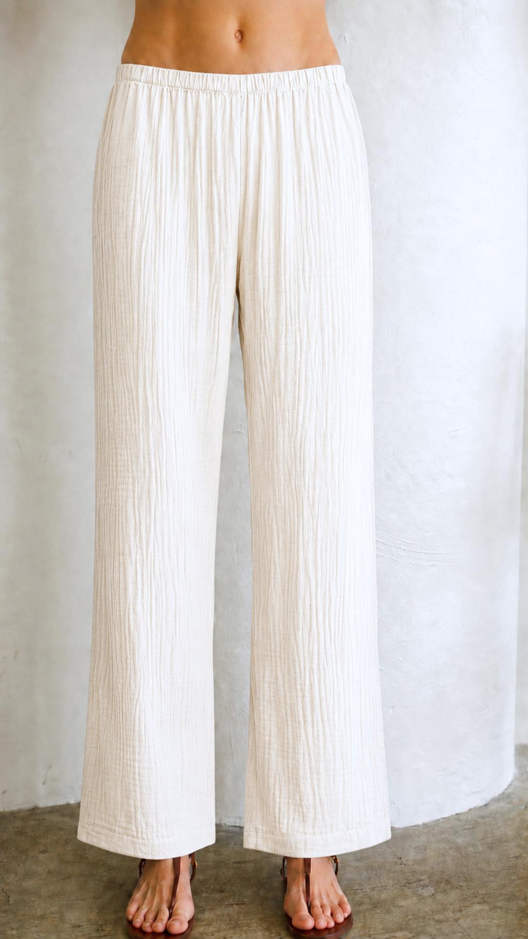 Elastic Band Pant Gauze - Cannoli