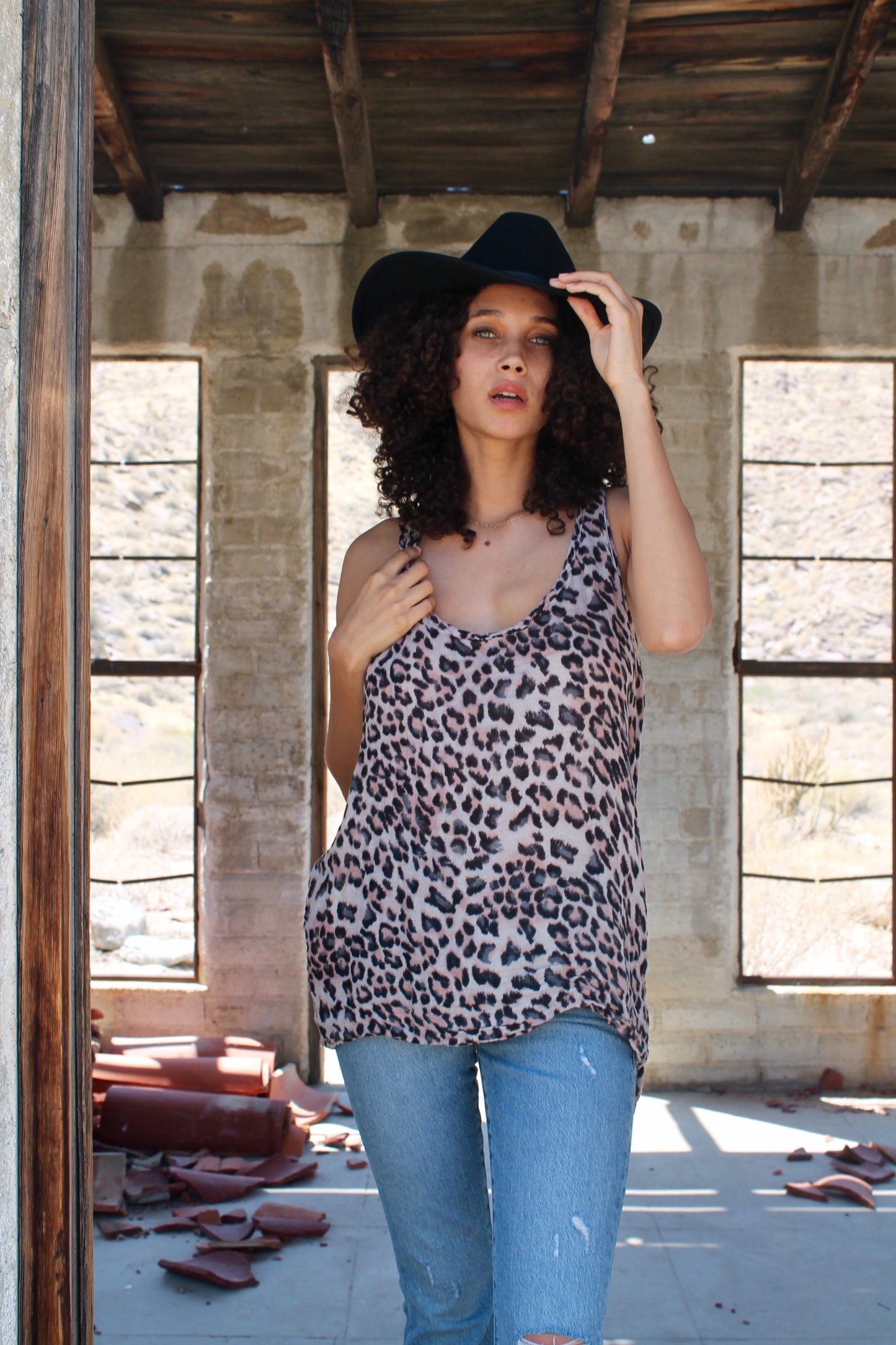 Racerback Tank - Dark Leopard