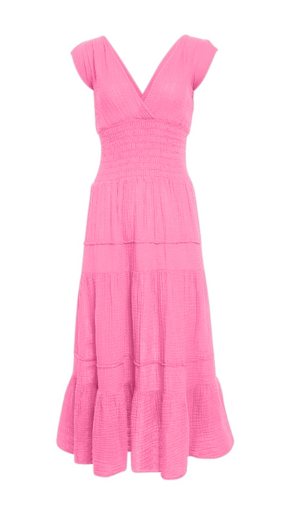 Smocked Dress Gauze  - Elle Woods