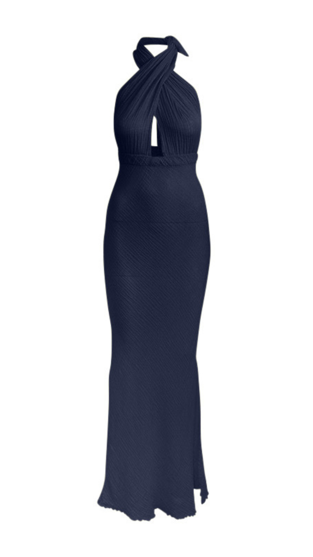 Halter Maxi Dress Gauze - Navy