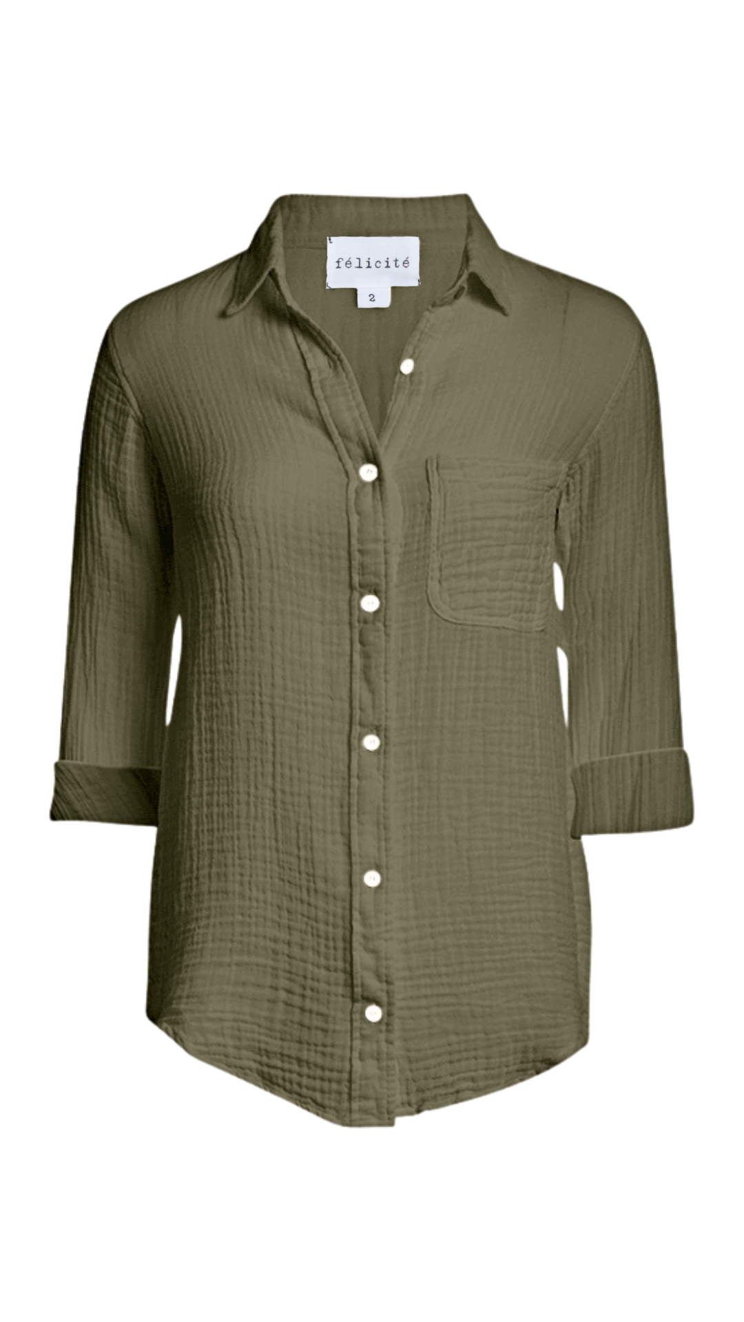 Boyfriend Top Gauze - Military