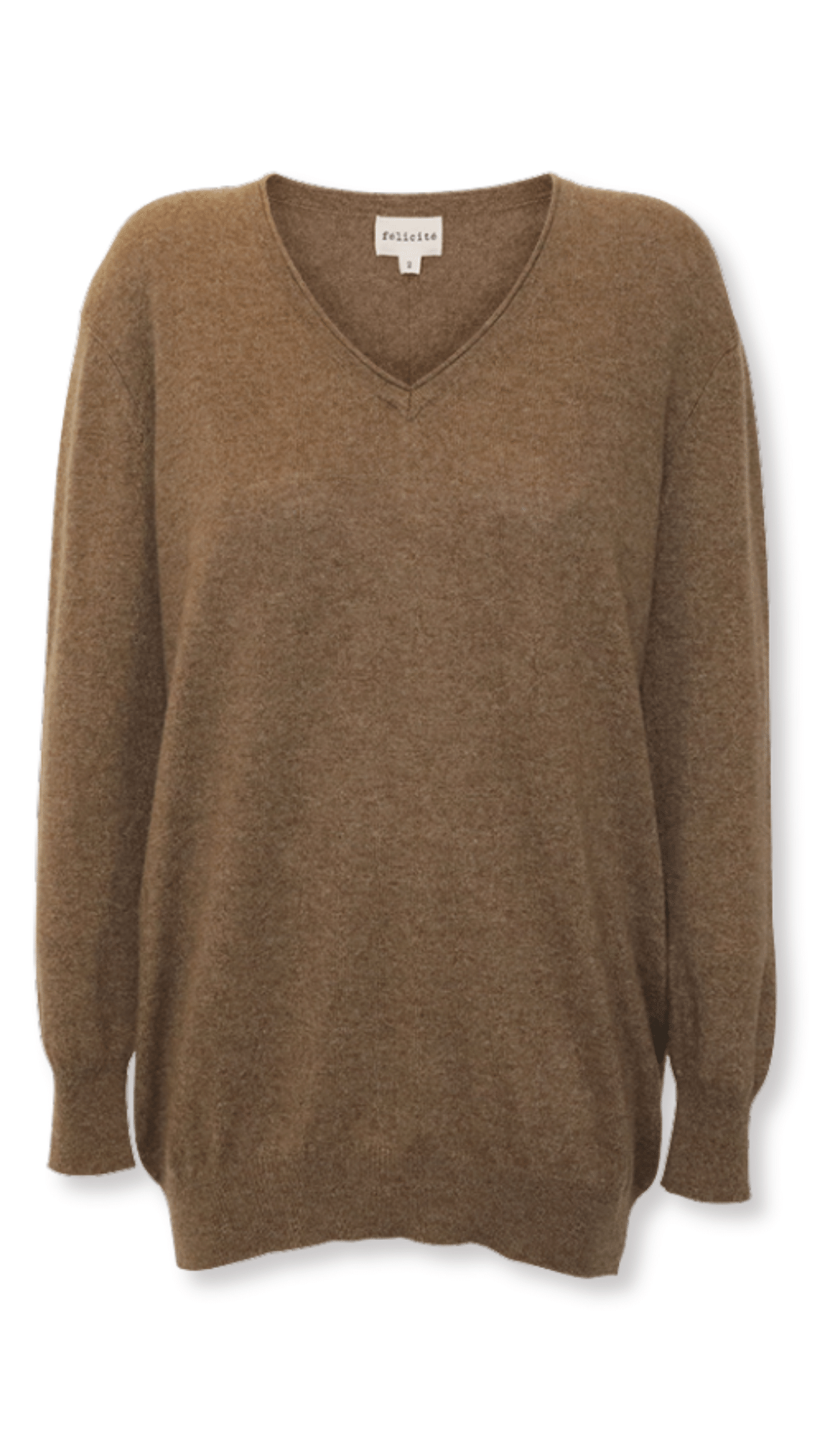 Boyfriend V Neck Sweater Brindle