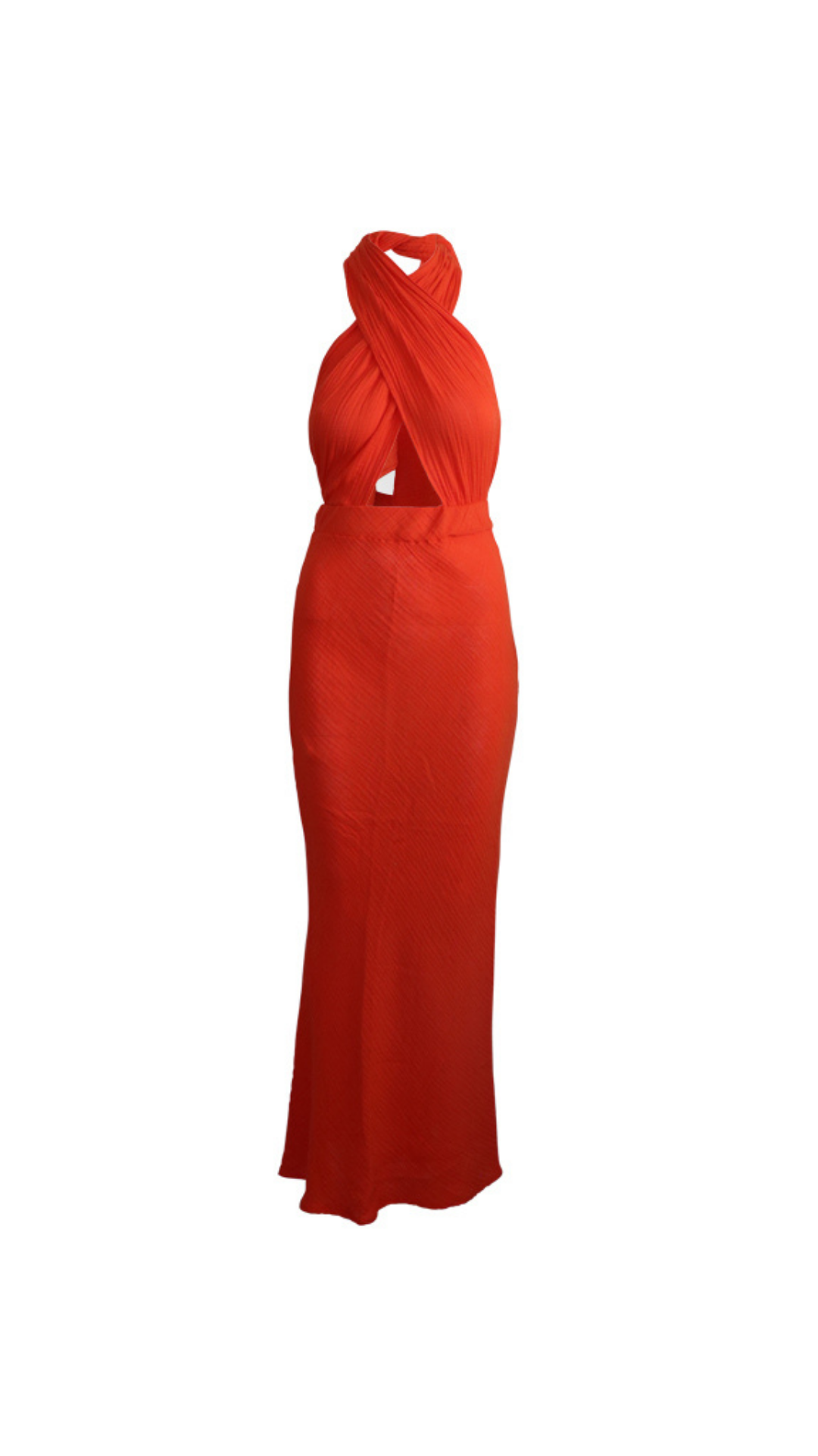 Halter Maxi Dress Gauze - Cherry