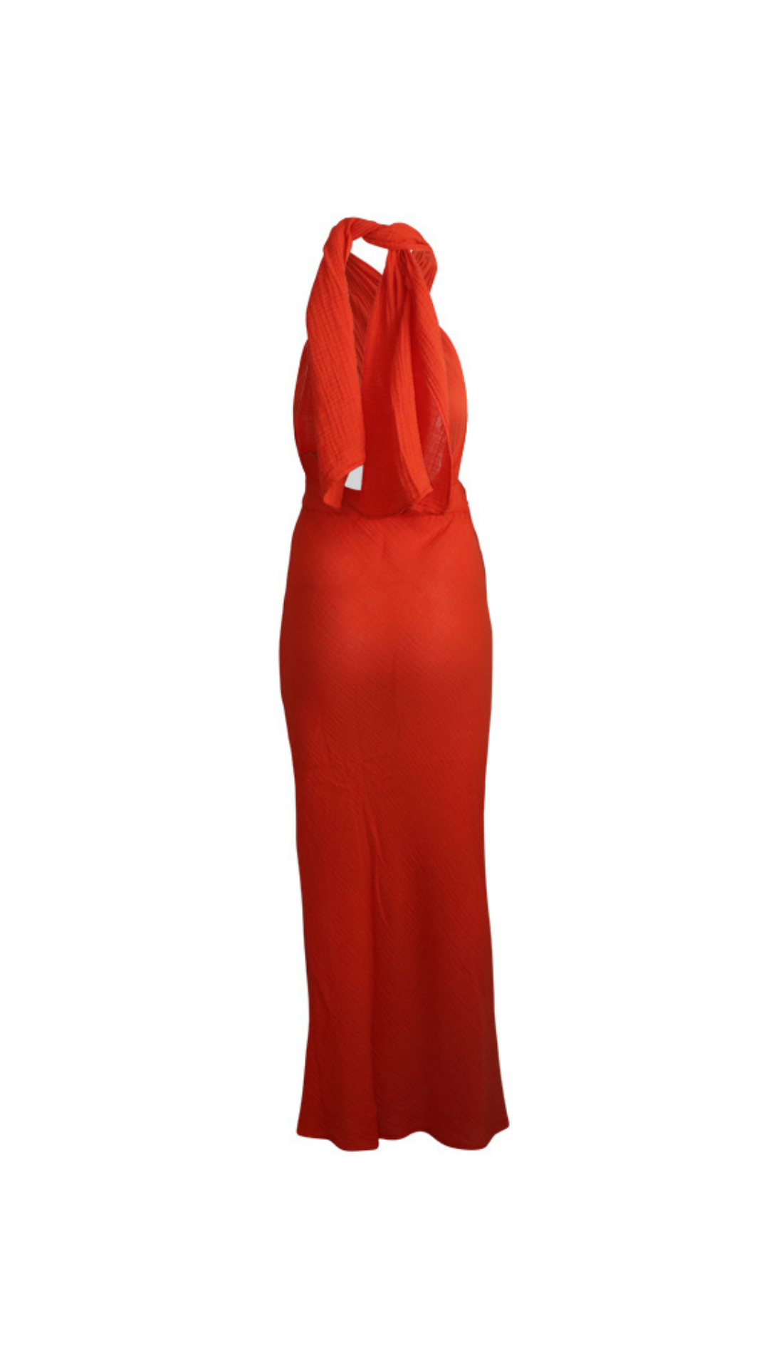 Halter Maxi Dress Gauze - Cherry