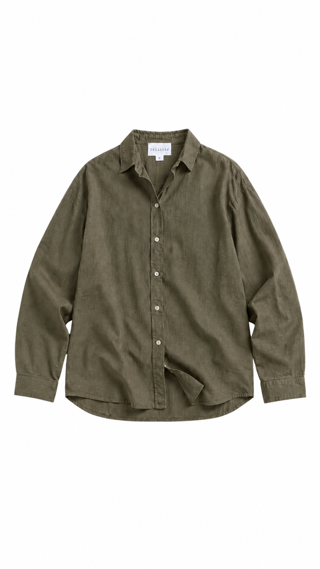 Drop Shoulder Shirt Cotton Blend - Military