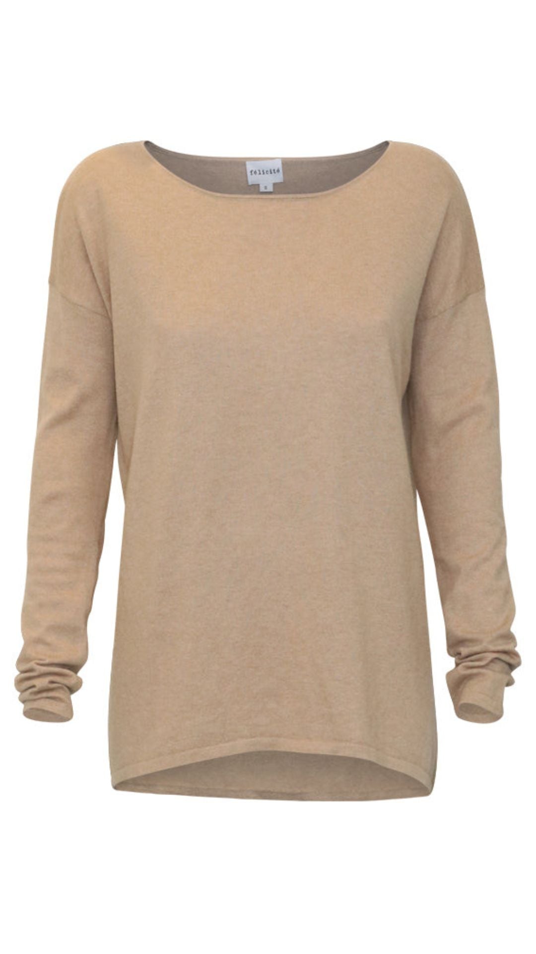 High-Low Sweater Cotton Cashmere - Putty