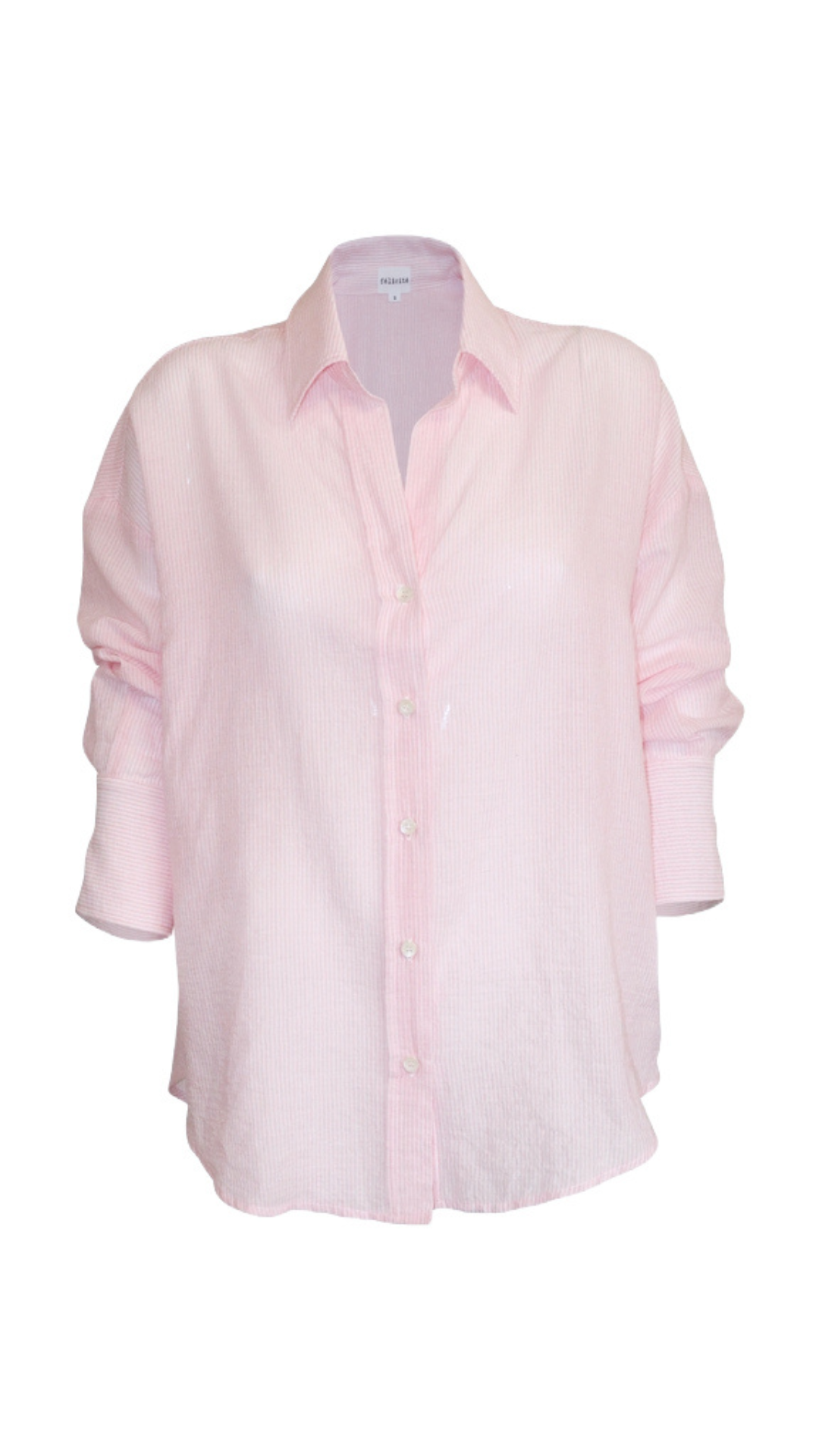 Drop Shoulder Shirt - Pink Stripe