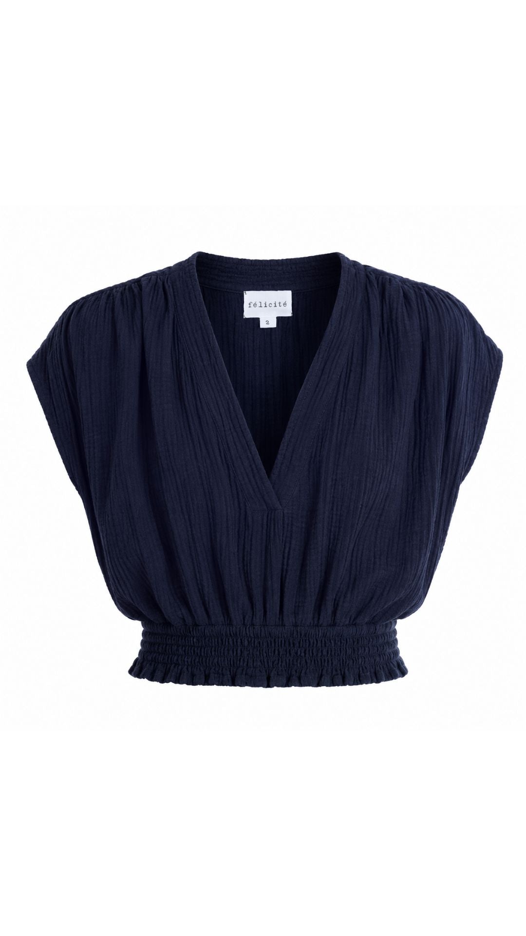 Vacay Top Gauze  - Navy