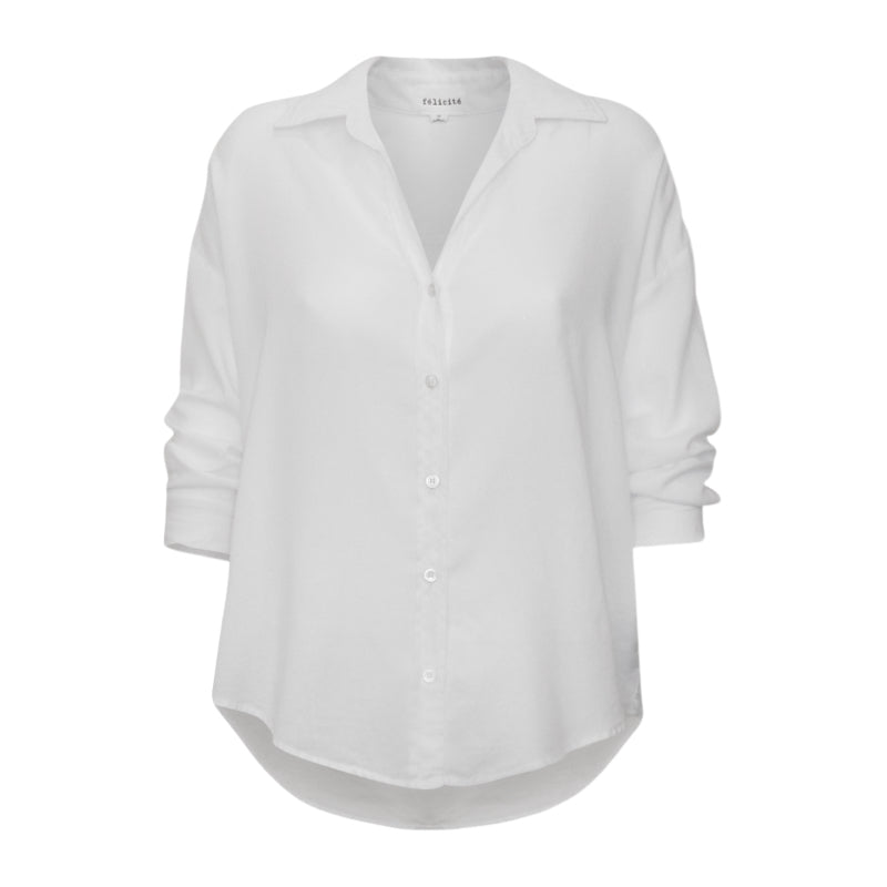 Drop Shoulder Shirt - White