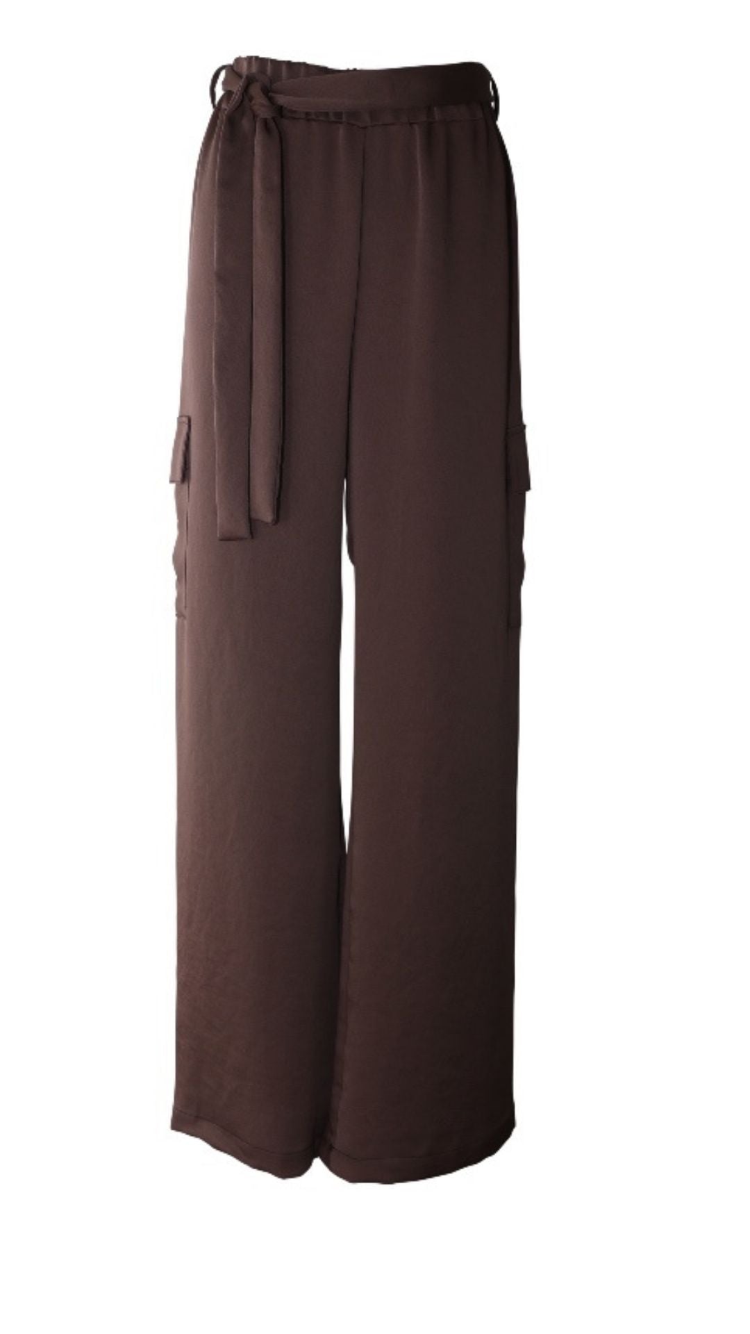 Elastic Waist Cargo Pant - Chocolate