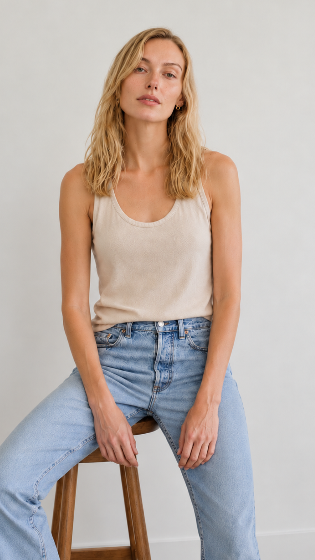 Racerback Tank Lyocell Silk - Taupe