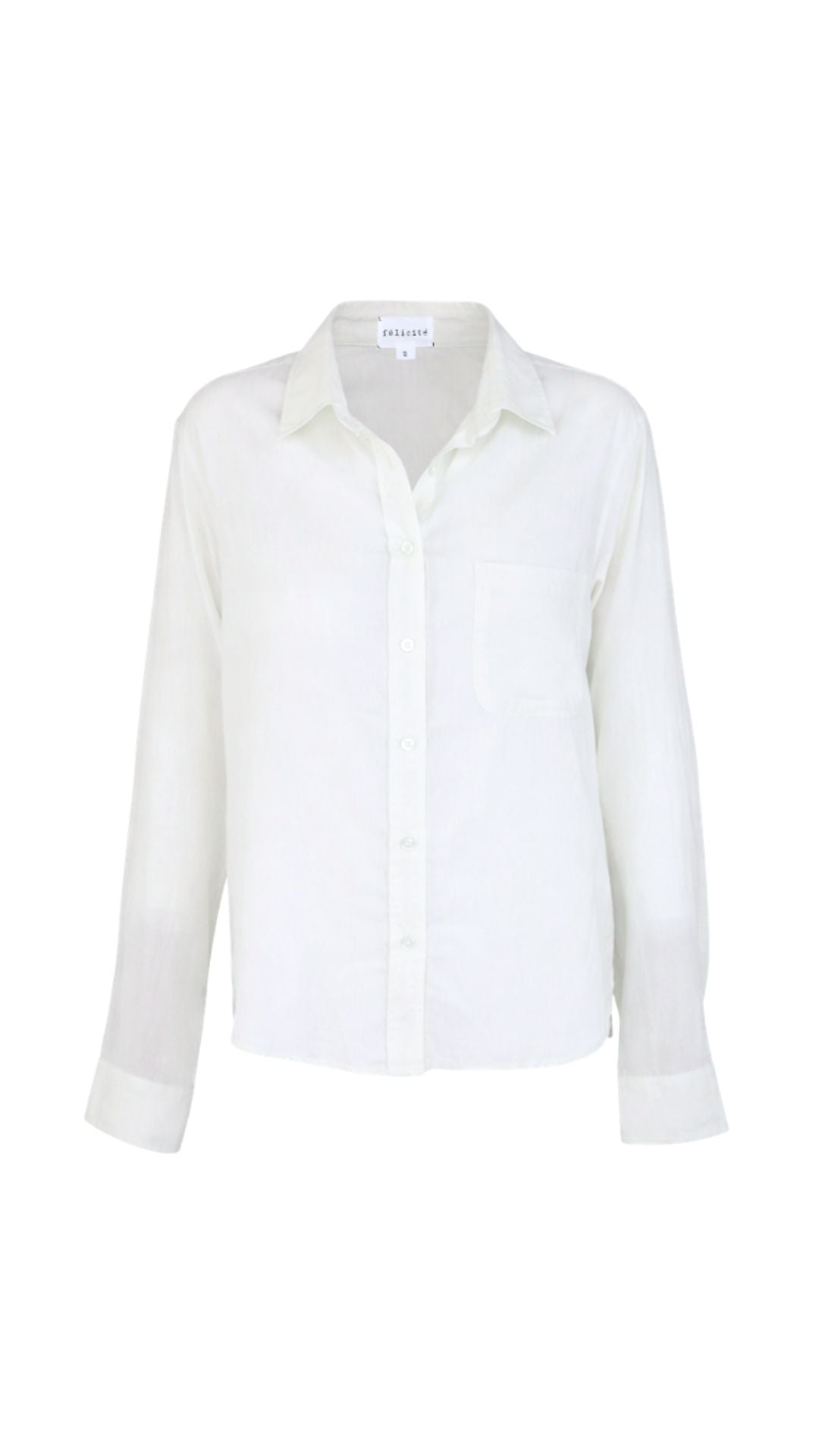 Boyfriend Top Cotton Voile - White