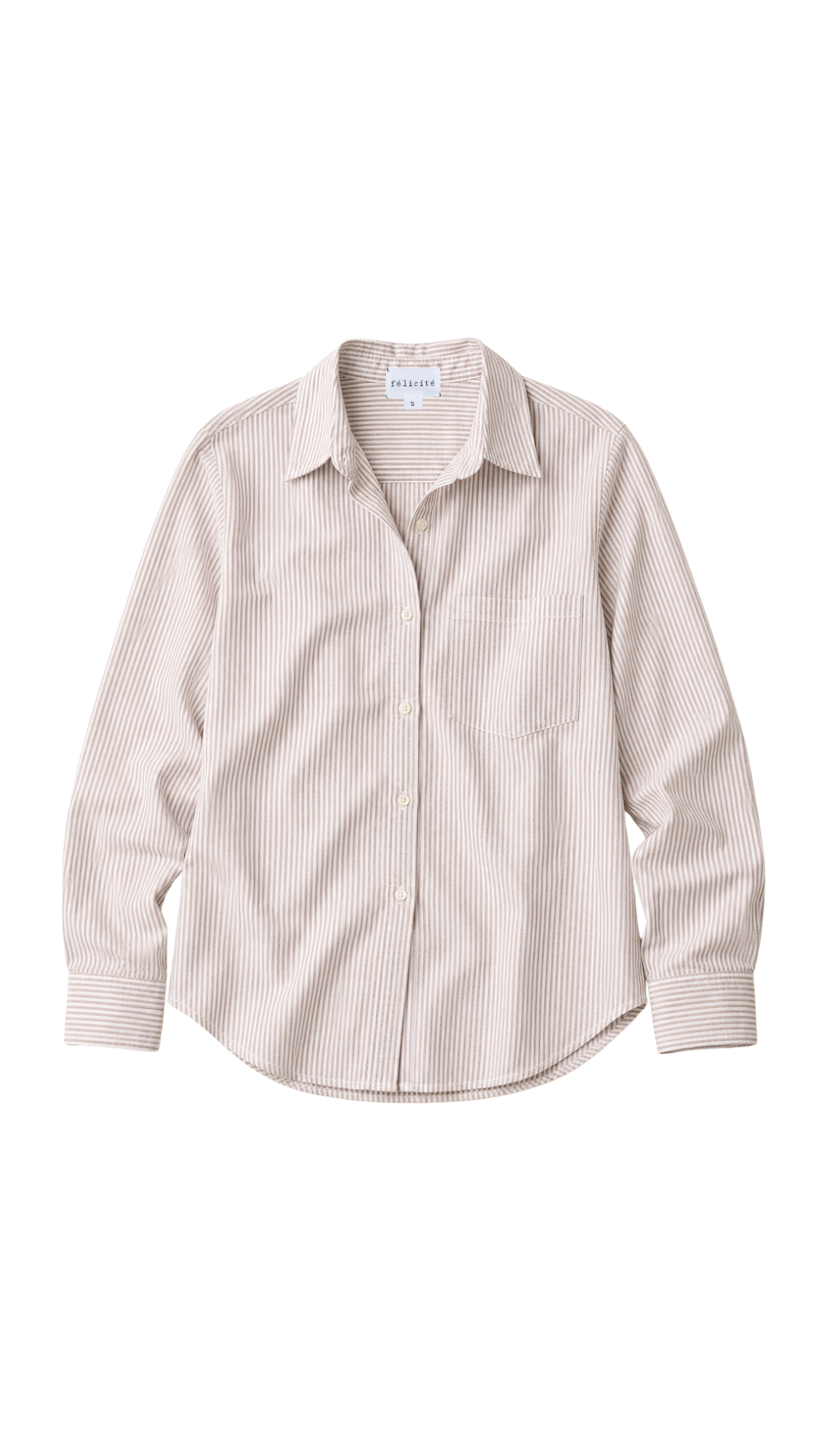 Boyfriend Top - Tan Stripe