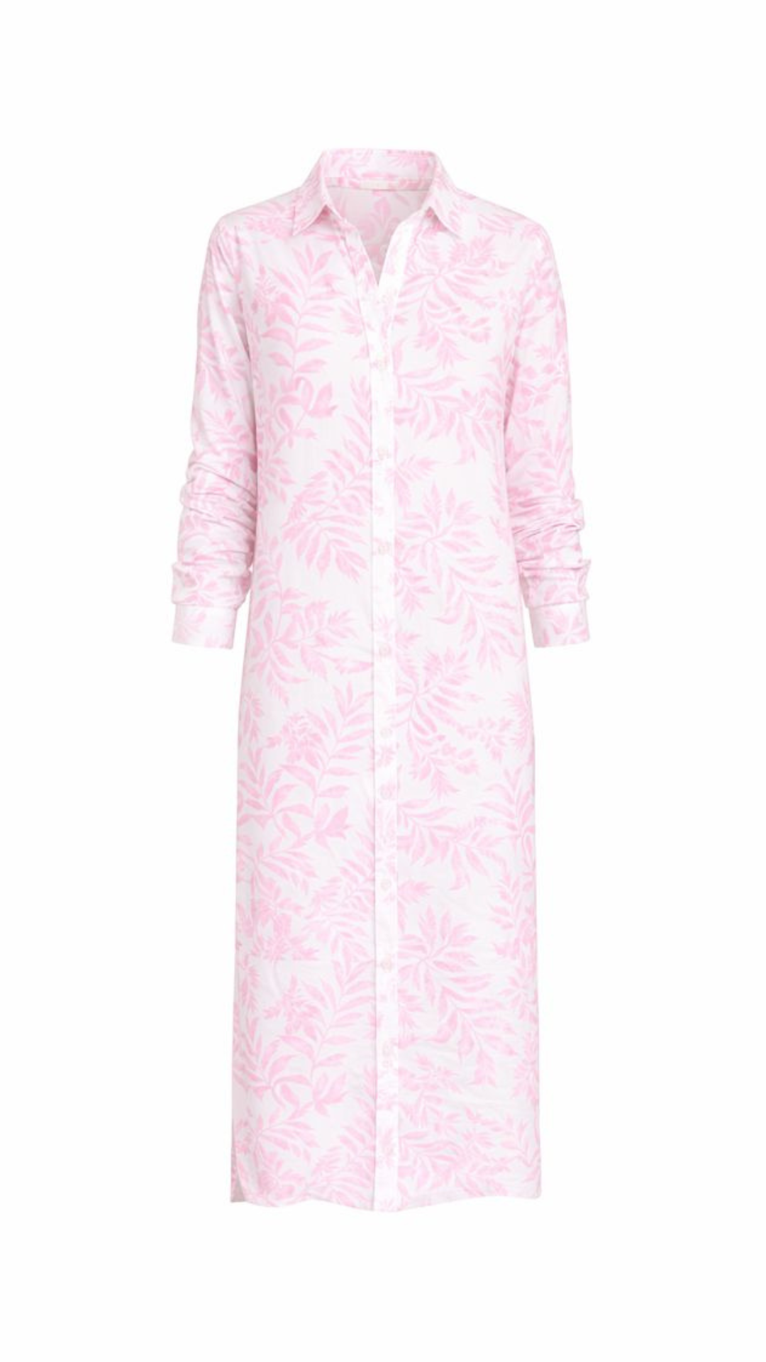 Boyfriend Maxi Dress Gauze - Pink Palm