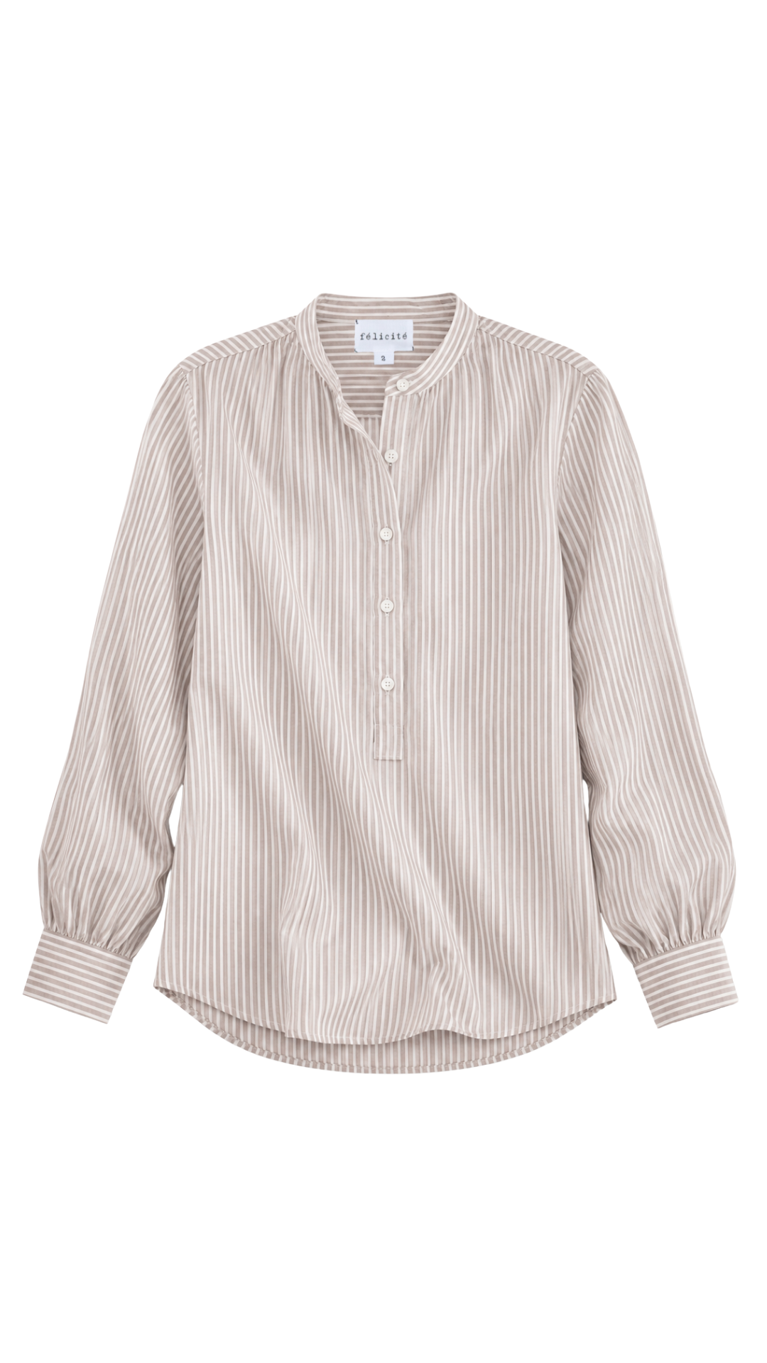 Poet Top Lyocell Silk - Walnut Stripe