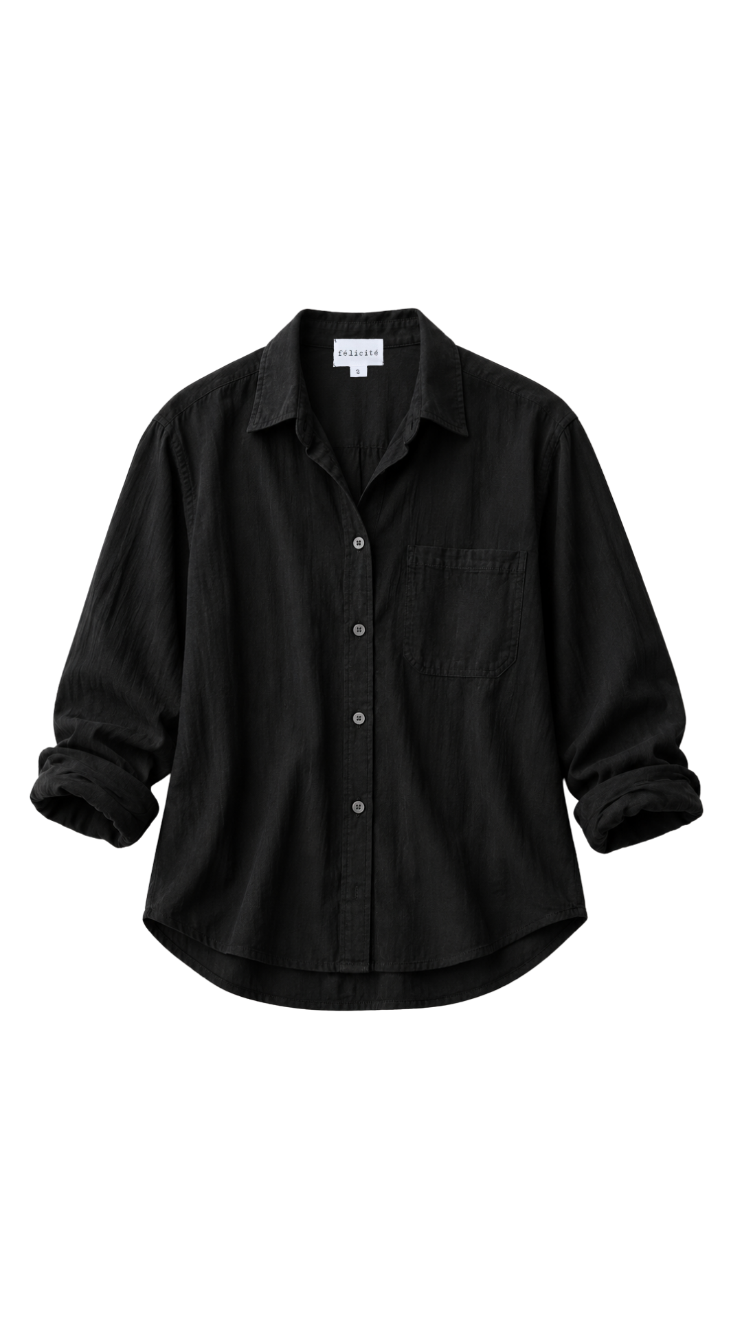Boyfriend Top Cotton Voile - Black