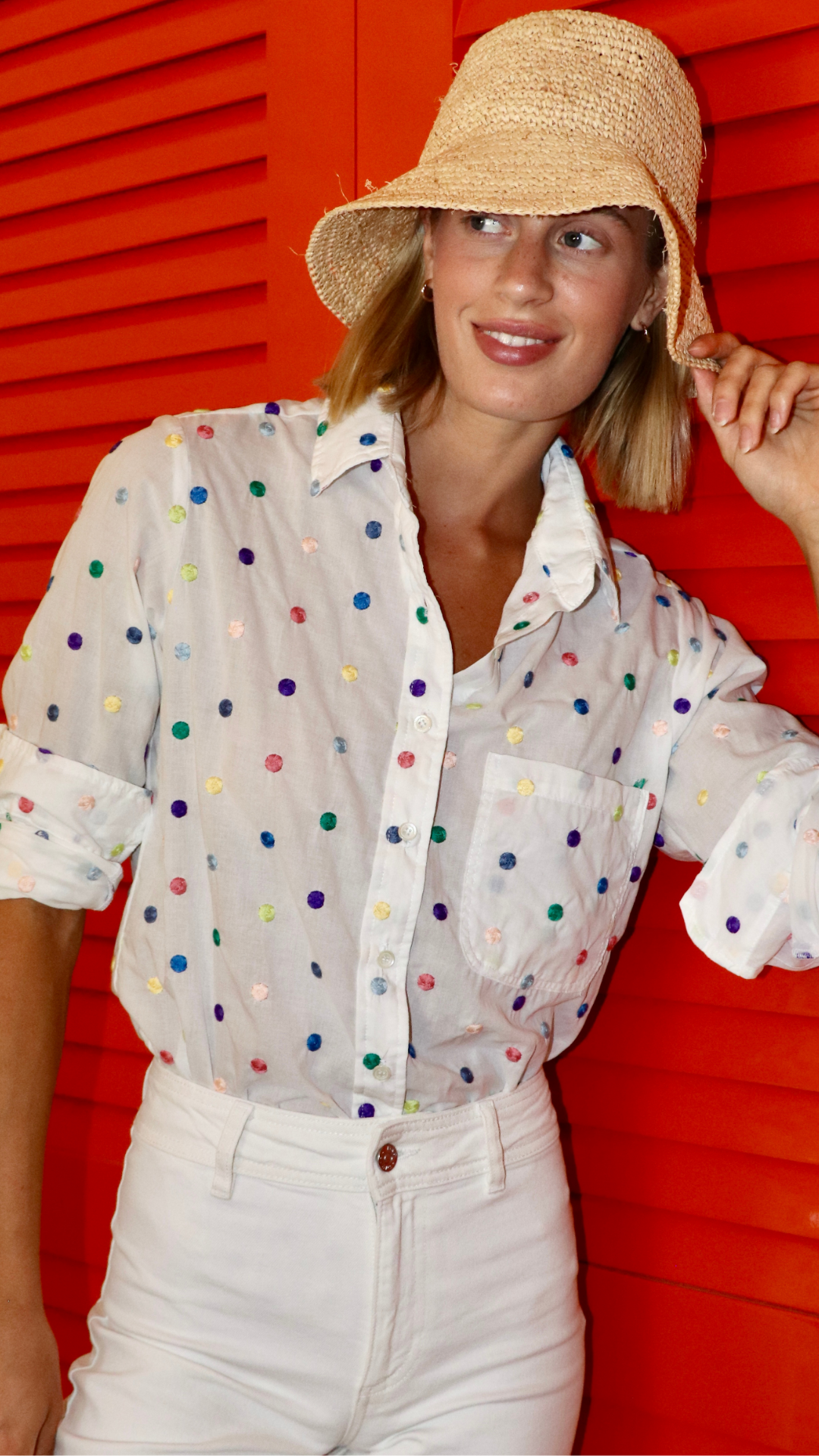 Boyfriend Top - Multi Dot