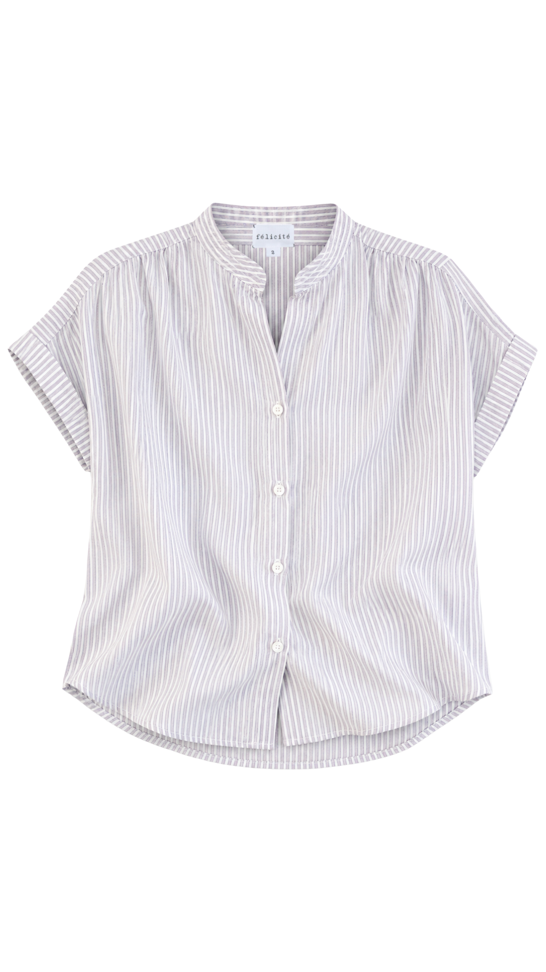 S/S Top Lyocell Silk - Coco Stripe