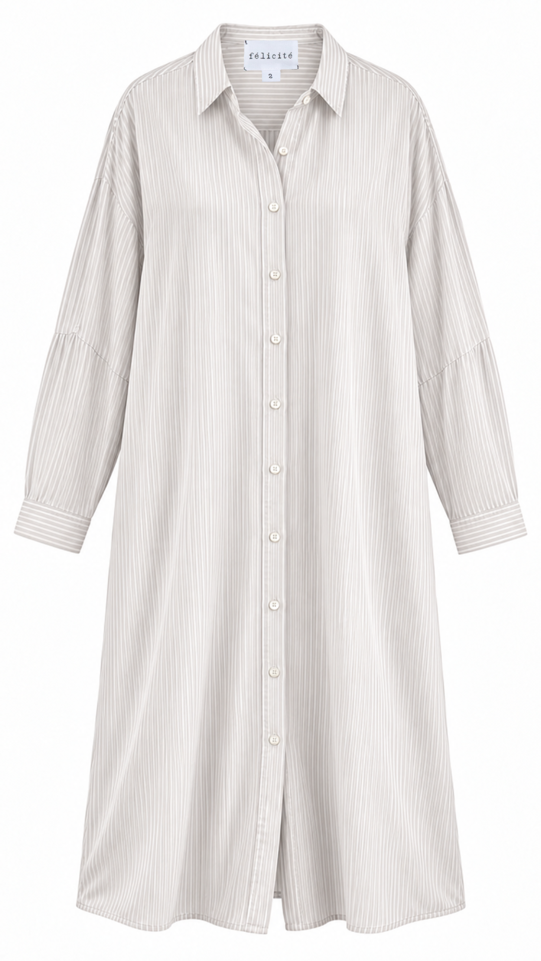 Drop Shoulder Dress Lyocell Silk - Canolli Stripe