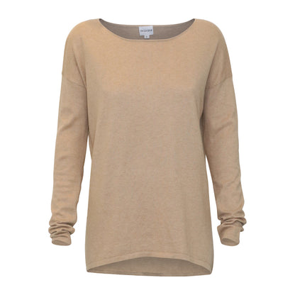 High-Low Sweater Cotton Cashmere - Putty